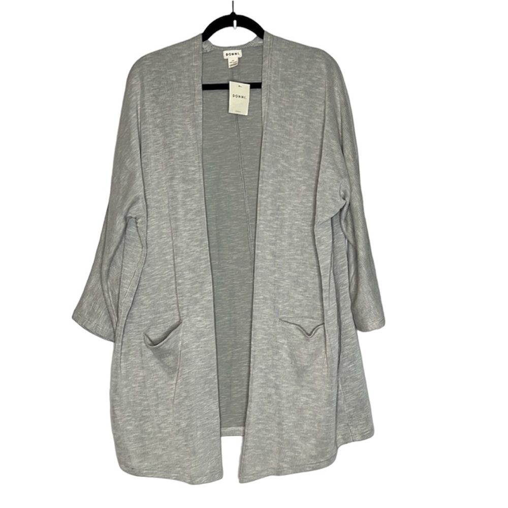 DONNI Sandwash striped open front cardigan “One Size Fits All”